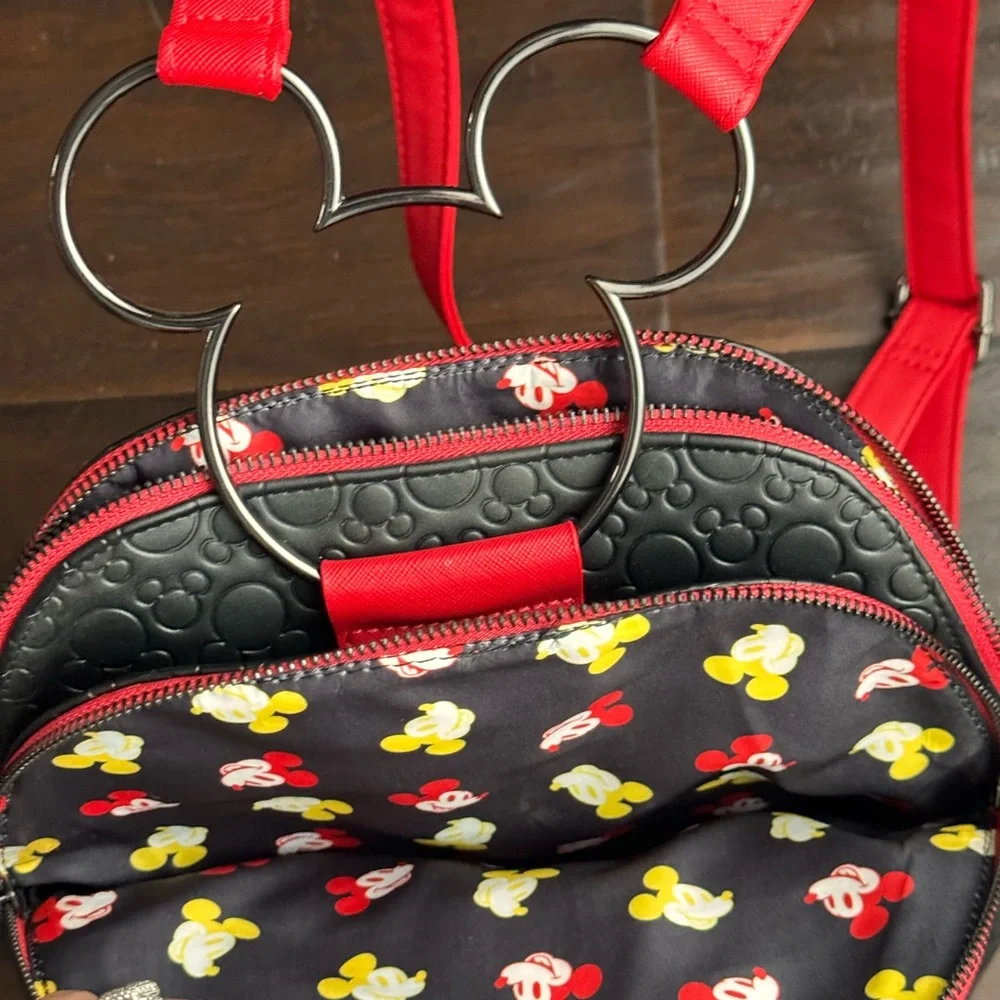 Loungefly Black and Red Embossed Backpack - Picture 4 of 5